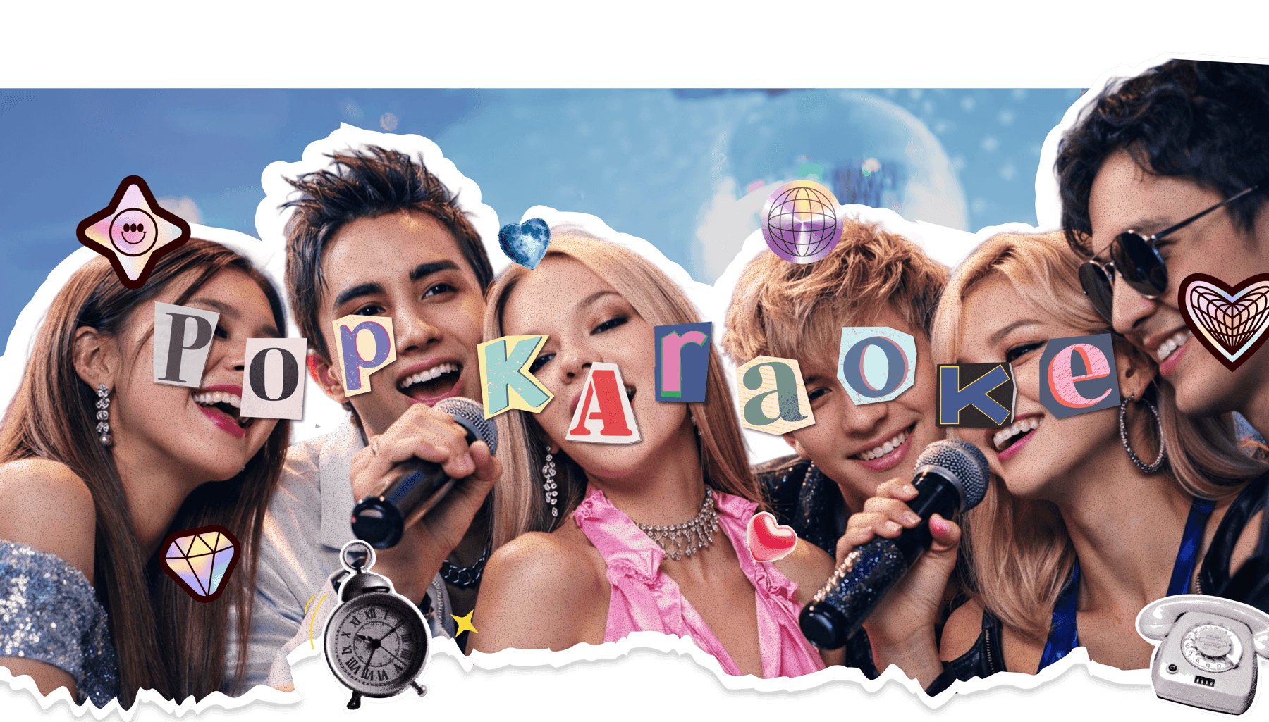 POP Karaoke retro private room with colorful lighting